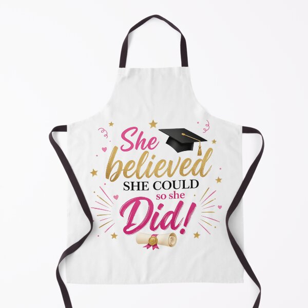 Item preview, She Believed She Could So She Did - Pink & Gold Graduation Celebration designed and sold by Sashka-.