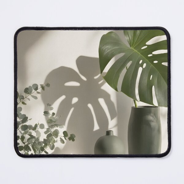 Item preview, Tropical Monstera Leaf Shadow Biophilic Art designed and sold by Glitchart66.