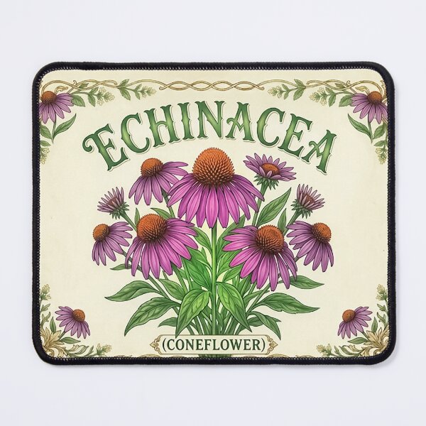 Item preview, Victorian Echinacea (Coneflower) Watercolor Apothecary label – Vivid Botanical Herb - Botanical designed and sold by CattlettArt.