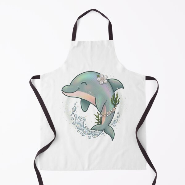 Item preview, Magical Iridescent Dolphin - Ocean Mermaid Aesthetic with Seashells and Pearls designed and sold by Stickivo.