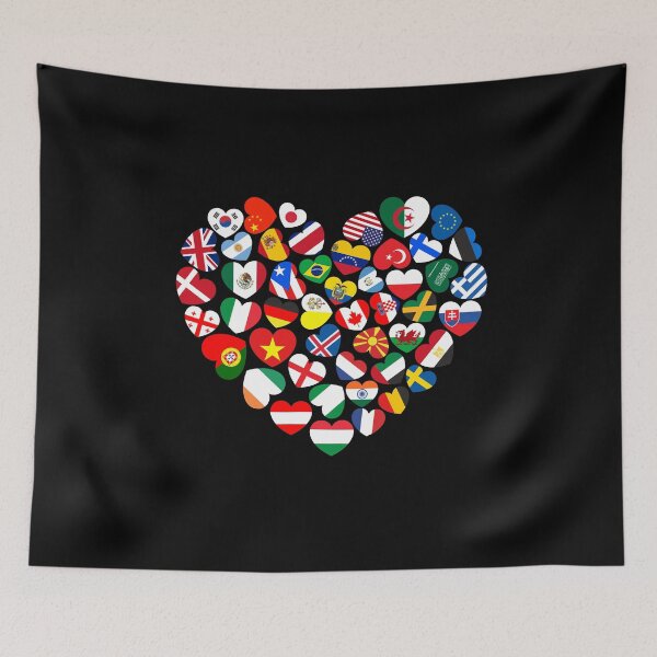 Item preview, Flags Of Countries Of The World International Flag Heart designed and sold by KarimSoCute.
