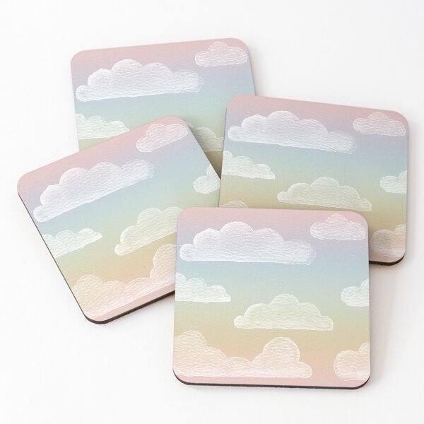 Item preview, Dreamtime Clouds Watercolor Pattern - Rainbow Sorbet + Snow designed and sold by Irene Estelle.