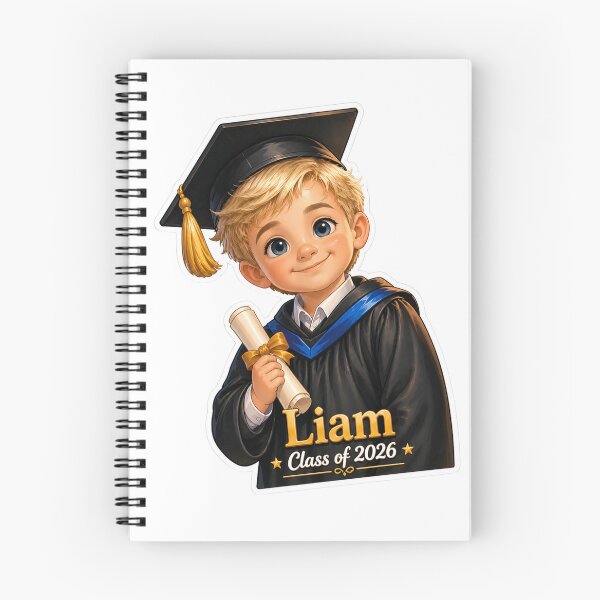 Item preview, Cute Kindergarten Graduation Boy Liam Class of 2026 Sticker designed and sold by JoyPopSticker.