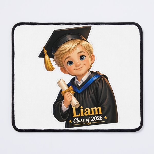 Item preview, Cute Kindergarten Graduation Boy Liam Class of 2026 Sticker designed and sold by JoyPopSticker.