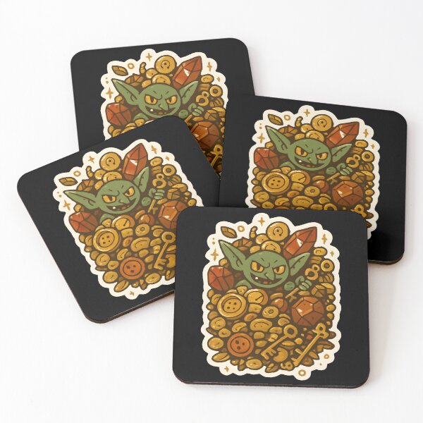 Item preview, Goblincore Goblin with Treasure Sticker - Fantasy Goblin Design designed and sold by FestivityFinds.