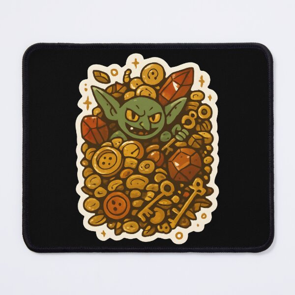 Item preview, Goblincore Goblin with Treasure Sticker - Fantasy Goblin Design designed and sold by FestivityFinds.