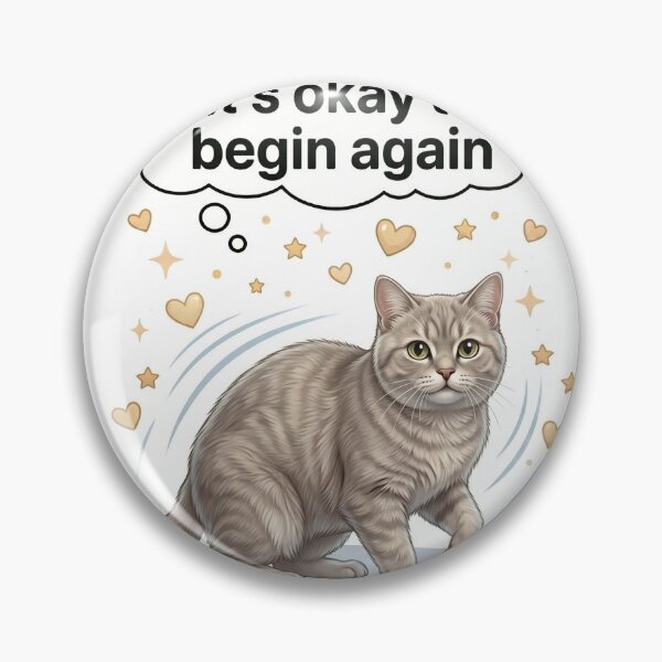 Item preview, Gentle Restart Cat – Emotional Healing Sticker designed and sold by wildbest.