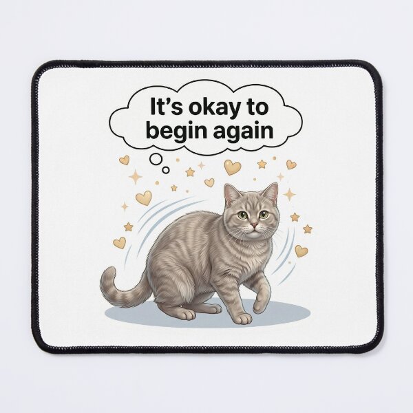 Item preview, Gentle Restart Cat – Emotional Healing Sticker designed and sold by wildbest.