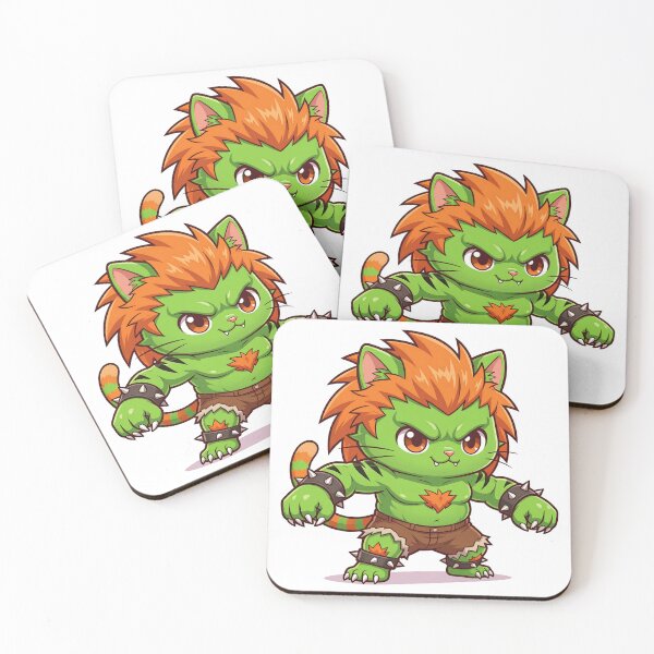 Item preview, Cute Green Monster Cat Fighter Cartoon designed and sold by CuteKats.