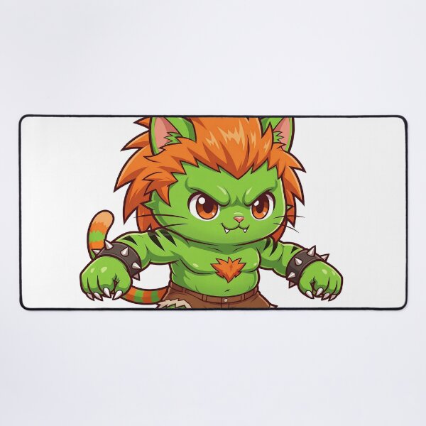 Item preview, Cute Green Monster Cat Fighter Cartoon designed and sold by CuteKats.