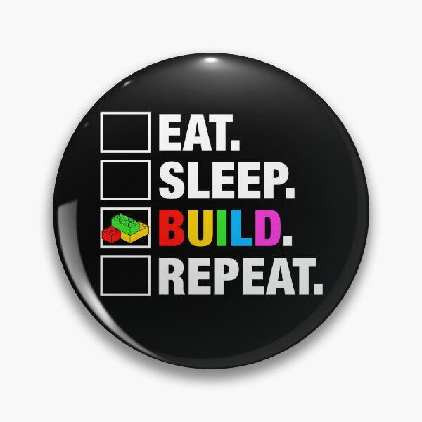 Item preview, Eat Sleep Build Repeat Master Builder Bricks Blocks designed and sold by KarimSoCute.