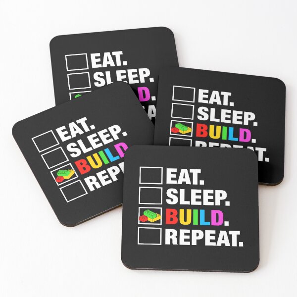 Item preview, Eat Sleep Build Repeat Master Builder Bricks Blocks designed and sold by KarimSoCute.