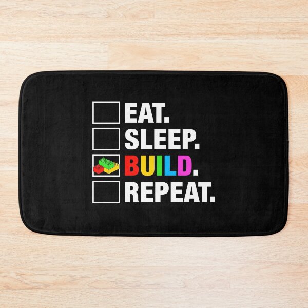 Item preview, Eat Sleep Build Repeat Master Builder Bricks Blocks designed and sold by KarimSoCute.