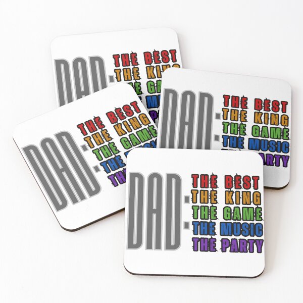 Item preview, Funny colorful “Dad The Best The King The Game The Music The Party” design. Perfect gift for Father’s Day! designed and sold by NeO² Studio.