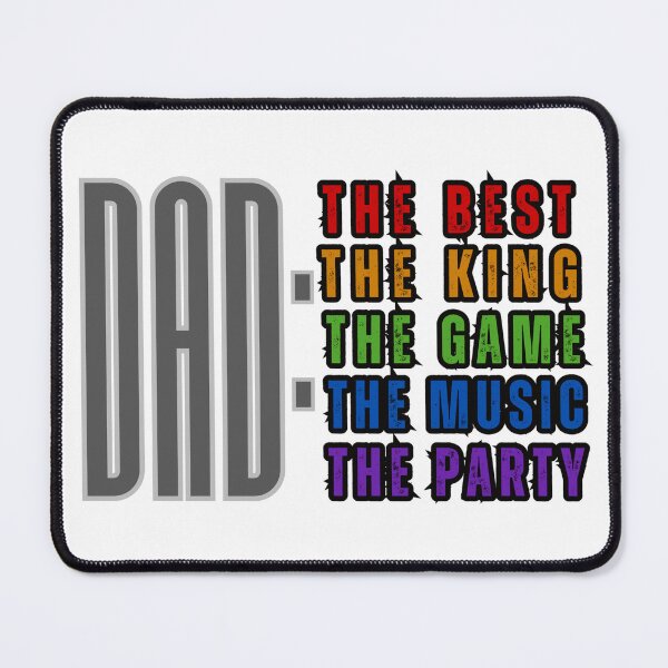 Item preview, Funny colorful “Dad The Best The King The Game The Music The Party” design. Perfect gift for Father’s Day! designed and sold by NeO² Studio.