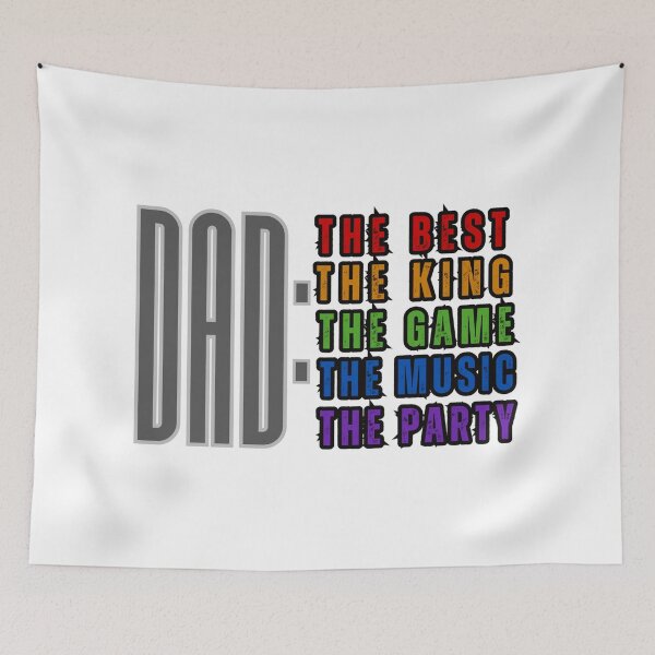 Item preview, Funny colorful “Dad The Best The King The Game The Music The Party” design. Perfect gift for Father’s Day! designed and sold by NeO² Studio.