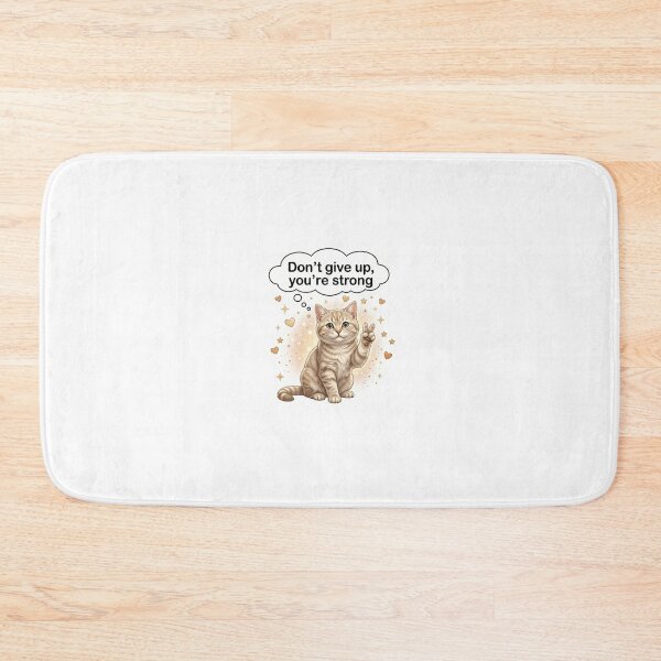 Item preview, Victory Cat – Don’t Give Up You’re Strong Sticker designed and sold by wildbest.