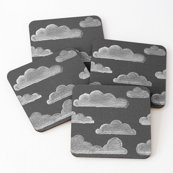 Item preview, Dreamtime Clouds Watercolor Pattern - Coal + Snow designed and sold by Irene Estelle.