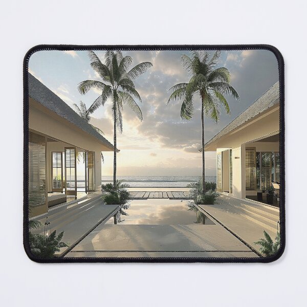 Item preview, This breathtaking 3D-rendered image showcases a modern,Balinese-inspired beach house with unparalleled ocean  designed and sold by CheerForGoods.