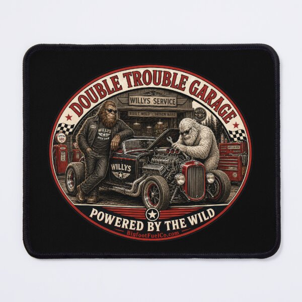 Item preview, Double Trouble Garage – Bigfoot & Yeti Willys Hot Rod Service designed and sold by Bigfoot Fuel Co.
