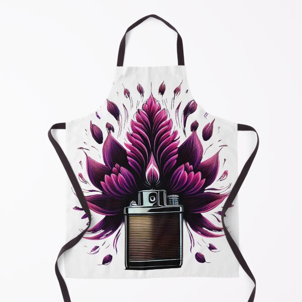 Item preview, Open retro lighter with vivid pink-purple floral burst designed and sold by ChernivtsiSkoda.