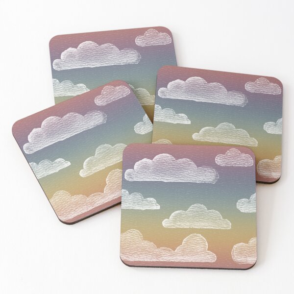 Item preview, Dreamtime Clouds Watercolor Pattern - Rainbow Sunset + Snow designed and sold by Irene Estelle.