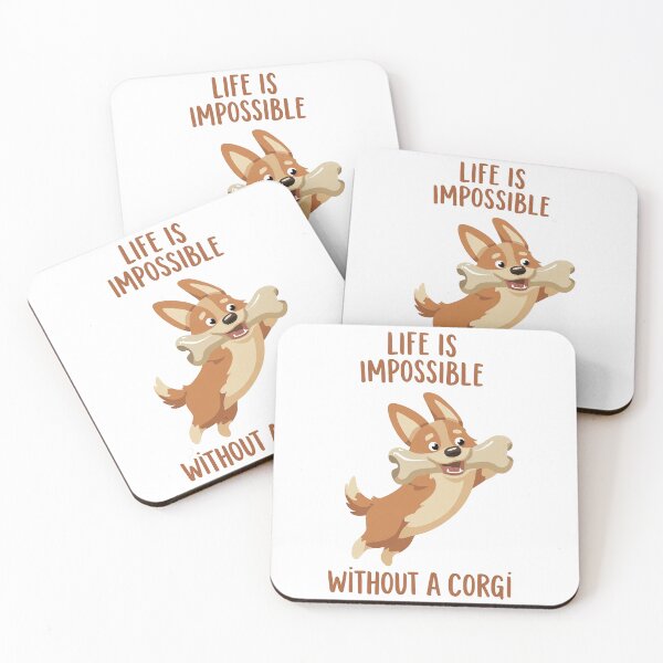 Item preview, Life Is Impossible Without a Corgi – Cute Corgi Lover Gift designed and sold by Cool-cat-art.