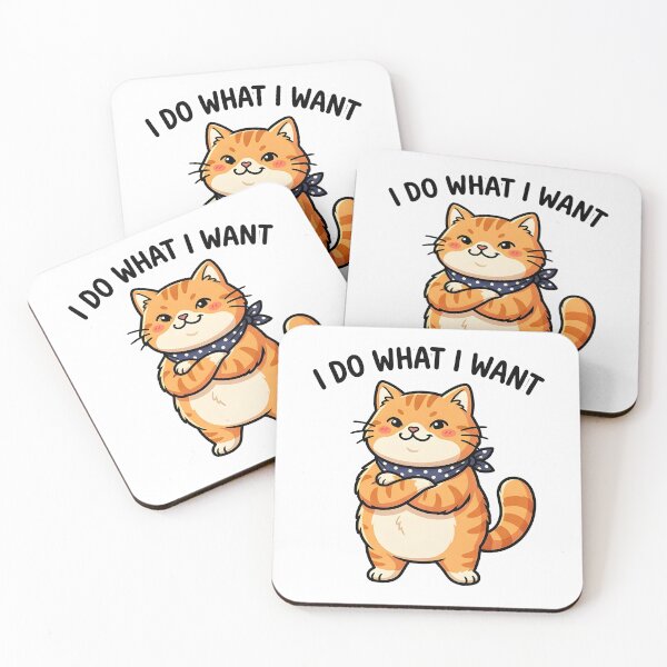 Item preview, I Do What I Want Sassy Chubby Cat Attitude designed and sold by Martin's_Design.
