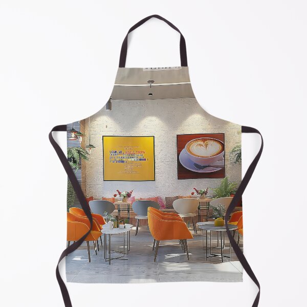 Item preview, modern and visually striking coffee cafe,featuring a minimalist yet vibrant design aesthetic designed and sold by CheerForGoods.