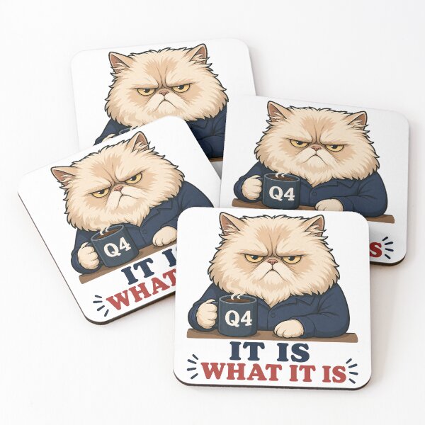Item preview, Q4 It Is What It Is Cat Sticker designed and sold by Gentlestate.