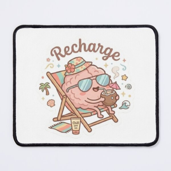Item preview, Funny mental health recharge sticker. designed and sold by PixelPop-US.
