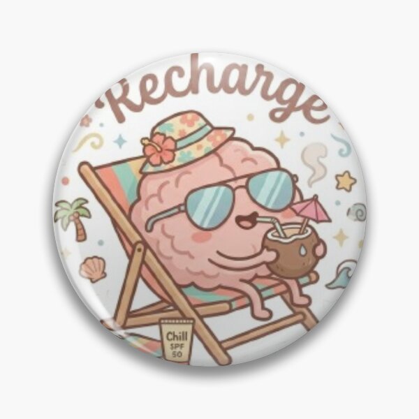 Item preview, Funny mental health recharge sticker. designed and sold by PixelPop-US.