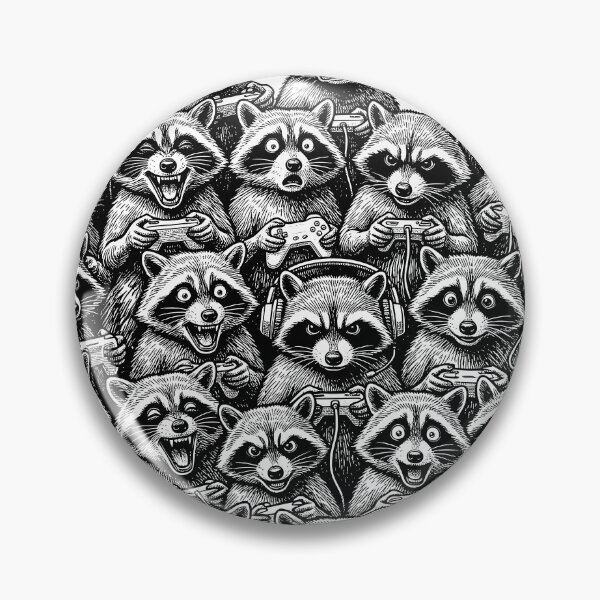 Item preview, Gamer Raccoon Pattern Funny Gamers Raccoons Gaming Animal designed and sold by GrandeDuc.
