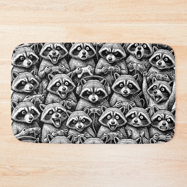 Item preview, Gamer Raccoon Pattern Funny Gamers Raccoons Gaming Animal designed and sold by GrandeDuc.