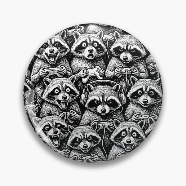 Item preview, Gamer Raccoon Pattern Funny Gamers Raccoons Gaming Animal designed and sold by GrandeDuc.