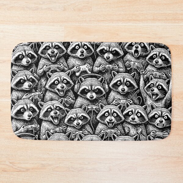 Item preview, Gamer Raccoon Pattern Funny Gamers Raccoons Gaming Animal designed and sold by GrandeDuc.