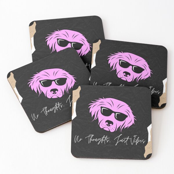 Item preview, No Thoughts Just Vibes Funny Dog Design, Chill Meme Aesthetic Sunglasses Dog designed and sold by NA-art725.