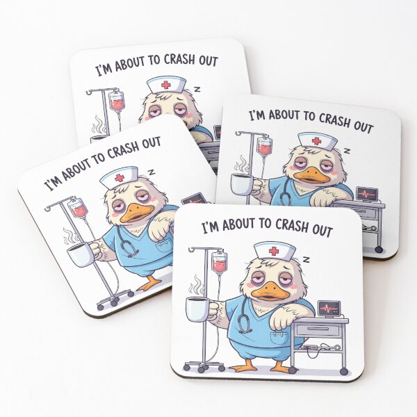 Item preview, I'm About to Crash Out Funny Silly Duck Nurse RN Nursing designed and sold by CF_VintageDesign.