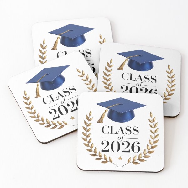 Item preview, Class of 2026 - Elegant Blue & Gold Graduation Laurel Wreath designed and sold by Sashka-.