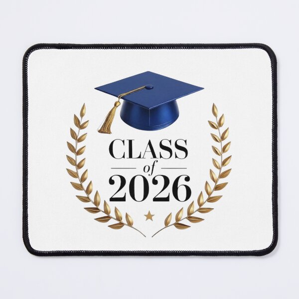 Item preview, Class of 2026 - Elegant Blue & Gold Graduation Laurel Wreath designed and sold by Sashka-.