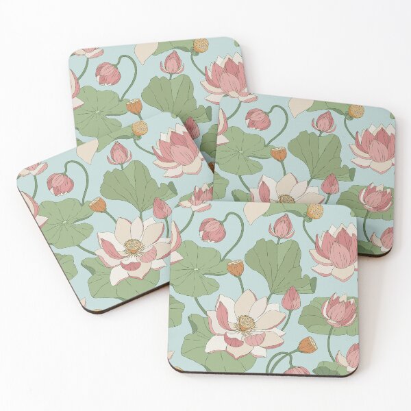 Item preview, Blue Lotus Floral background designed and sold by dacoparo.