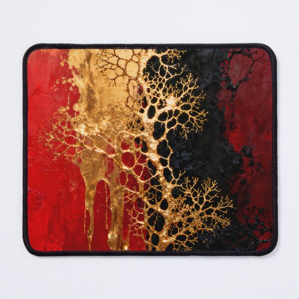 Item preview, Golden branches on a red and black background. designed and sold by paulrommer.