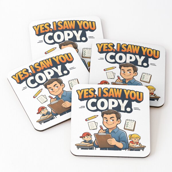Item preview, Yes I Saw You Copy Funny Teacher designed and sold by CoolTShirtDesign.