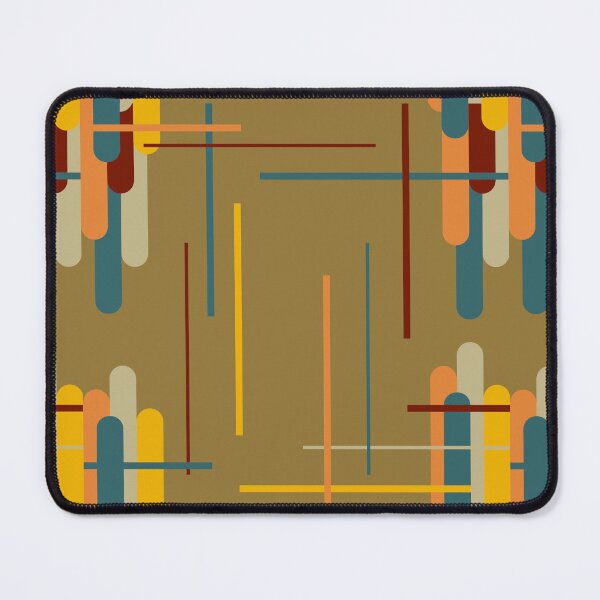 Item preview, Mid Century Modern Geometric Fusion - Abstract Retro Olive Pattern designed and sold by Luckymoon2000.