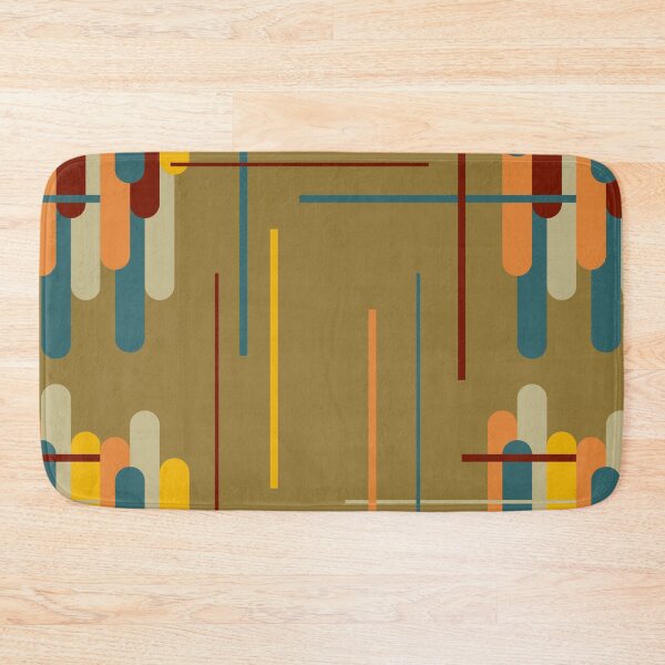 Item preview, Mid Century Modern Geometric Fusion - Abstract Retro Olive Pattern designed and sold by Luckymoon2000.