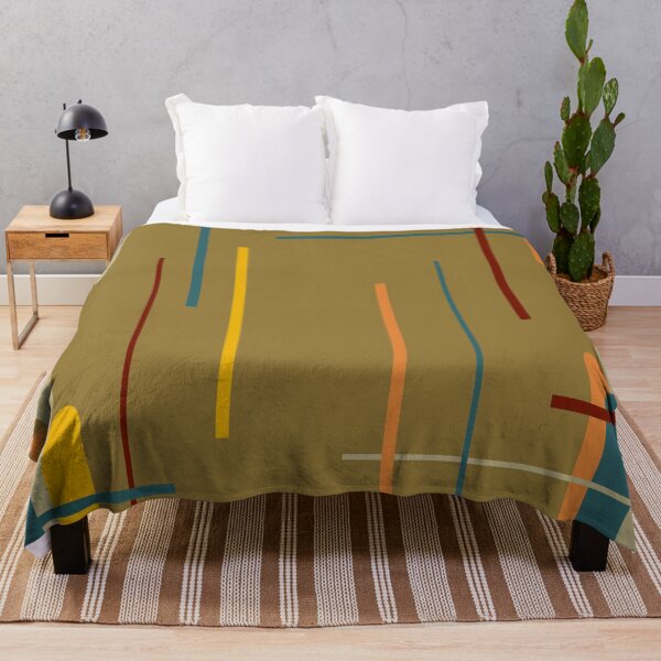 Item preview, Mid Century Modern Geometric Fusion - Abstract Retro Olive Pattern designed and sold by Luckymoon2000.