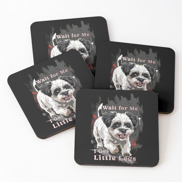 Item preview,  Little Legs Big Determination. Wait for me I got little legs. This energetic street-art graphic of a tiny dog dashing forward. designed and sold by Creative-Sanc.