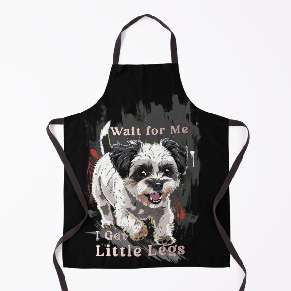 Item preview, Little Legs Big Determination. Wait for me I got little legs. This energetic street-art graphic of a tiny dog dashing forward. designed and sold by Creative-Sanc.