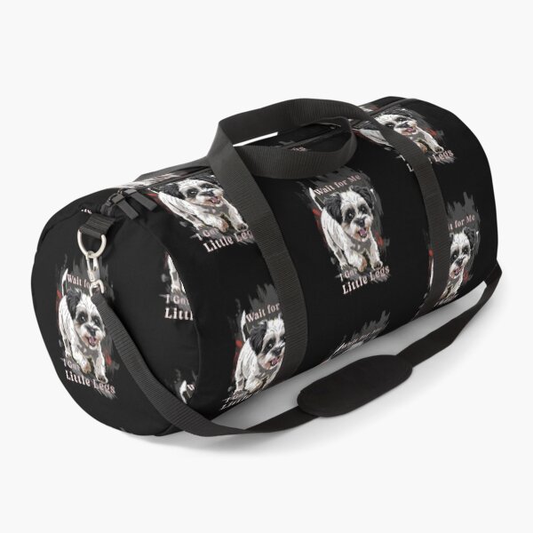 Item preview, Little Legs Big Determination. Wait for me I got little legs. This energetic street-art graphic of a tiny dog dashing forward. designed and sold by Creative-Sanc.