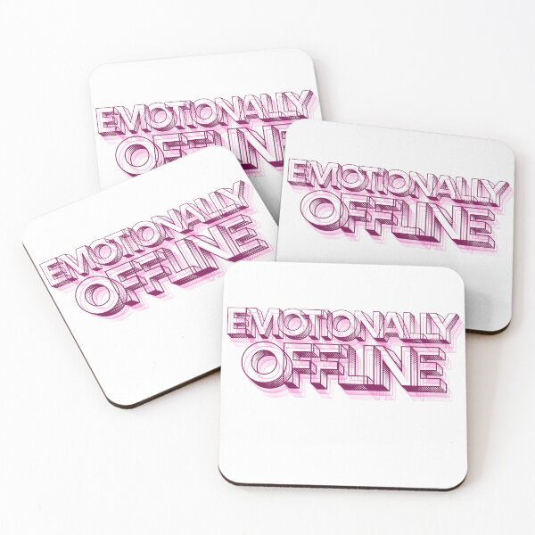 Item preview, Emotional Offline Retro Y2K Typography Design designed and sold by CreativePallavi.